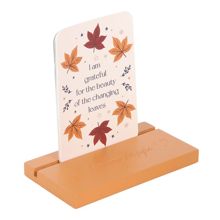 Autumn Magic Affirmation Cards with Wooden Stand - Image 3