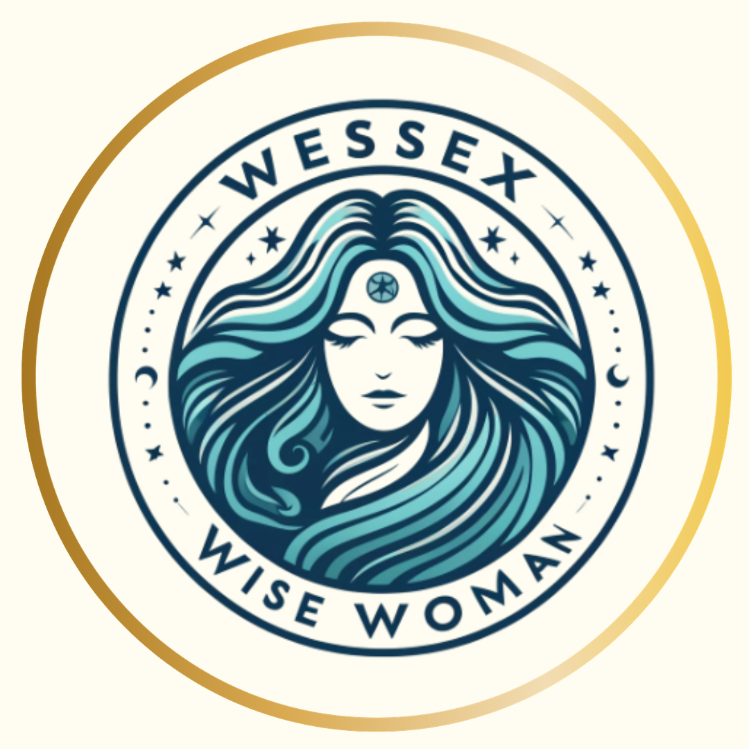 Wessex Wise Woman logo in a golden circle